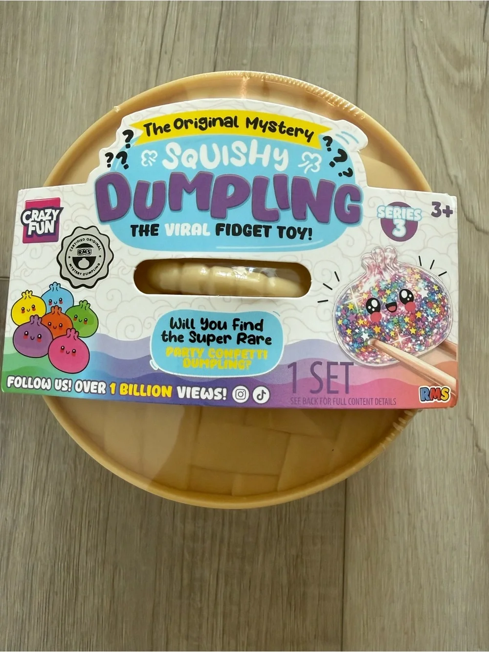 BUNDLE (2) Crazy Fun RMS Mystery Squishy Dumpling - Party Confetti Series